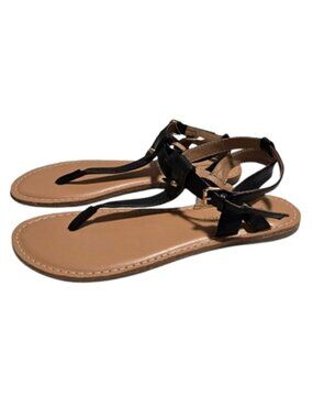 Women’s Thong Sandals Adjustable Ankle Strap Flat Size 7
